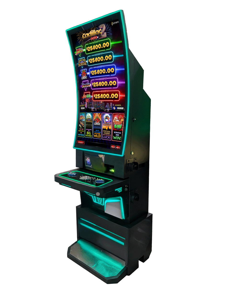 Cadillac 2 Multi-Game Casino Game ( 5 Games in One) (Tuxedo Cabinet)